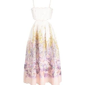 Zimmermann floral print lace up dress